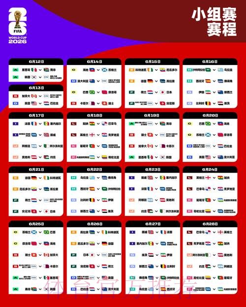 2026世界杯比赛时间详细安排最新时间表怎么查